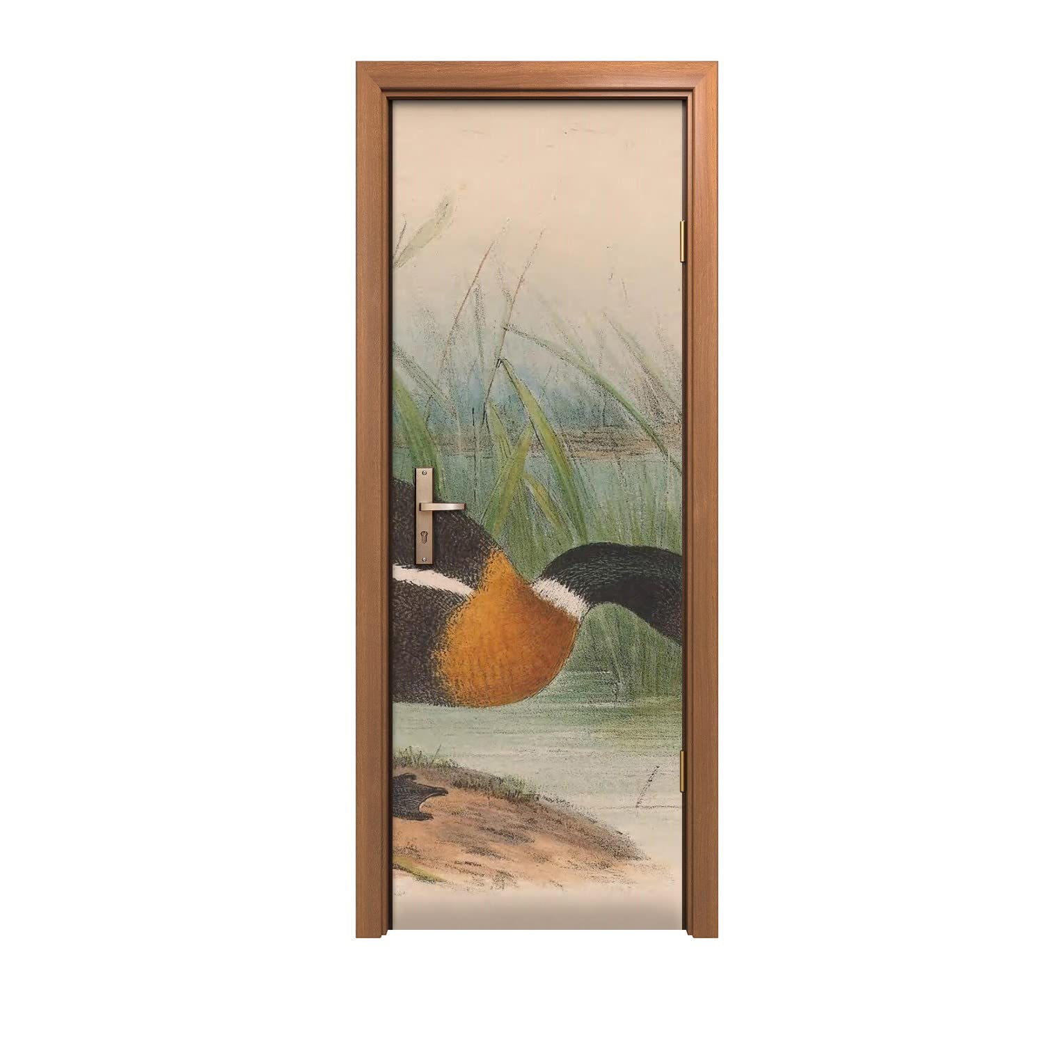 Autocollant de porte 70x200cm design oiseaux poster mural décoration intérieur