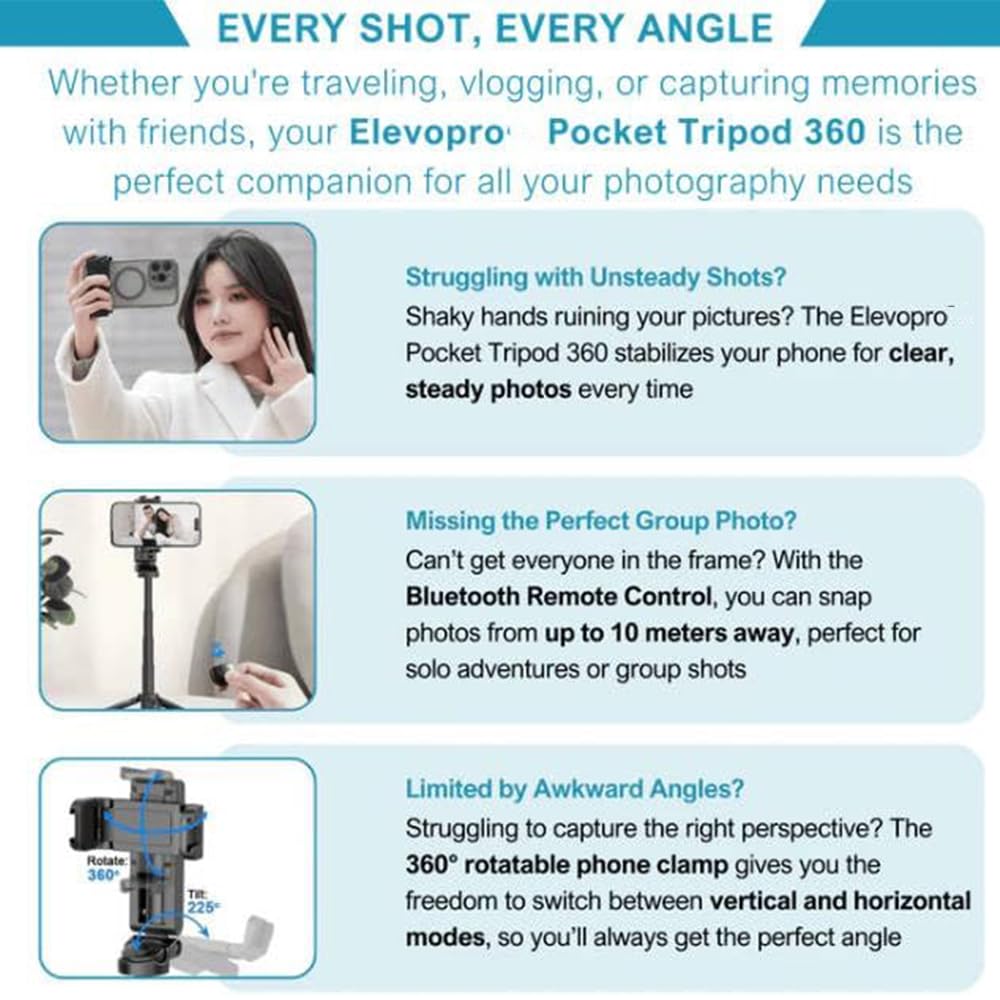 Elevopro Pocket Tripod 360 | Elevopro Vlogger Pro | Togo - View #6