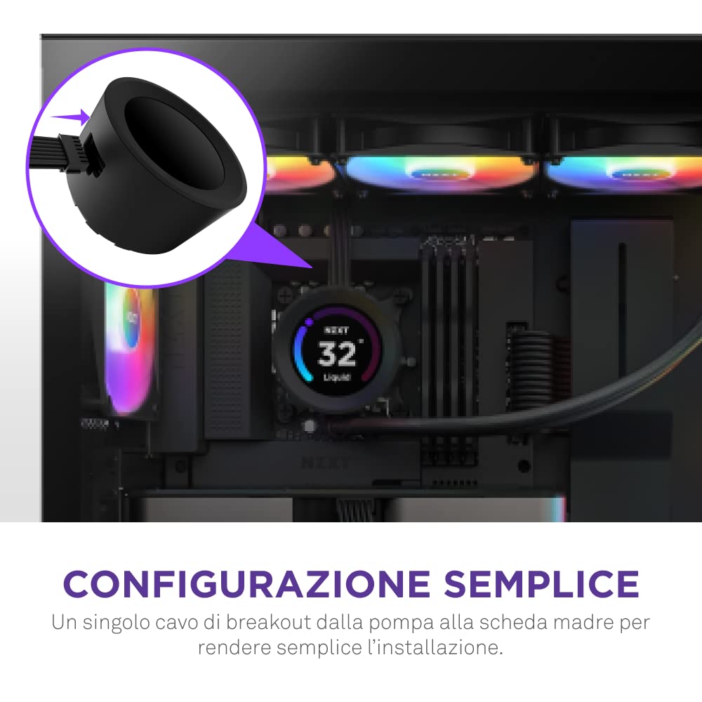 NZXT Kraken Elite RGB 360- RL-KR36E-B1-360mm AIO CPU Liquid Cooler - Customizable 2.36" Wide-Angle LCD Display for GIFs, Images, Performance Metrics - 3 x F120 RGB Core Fans - Black