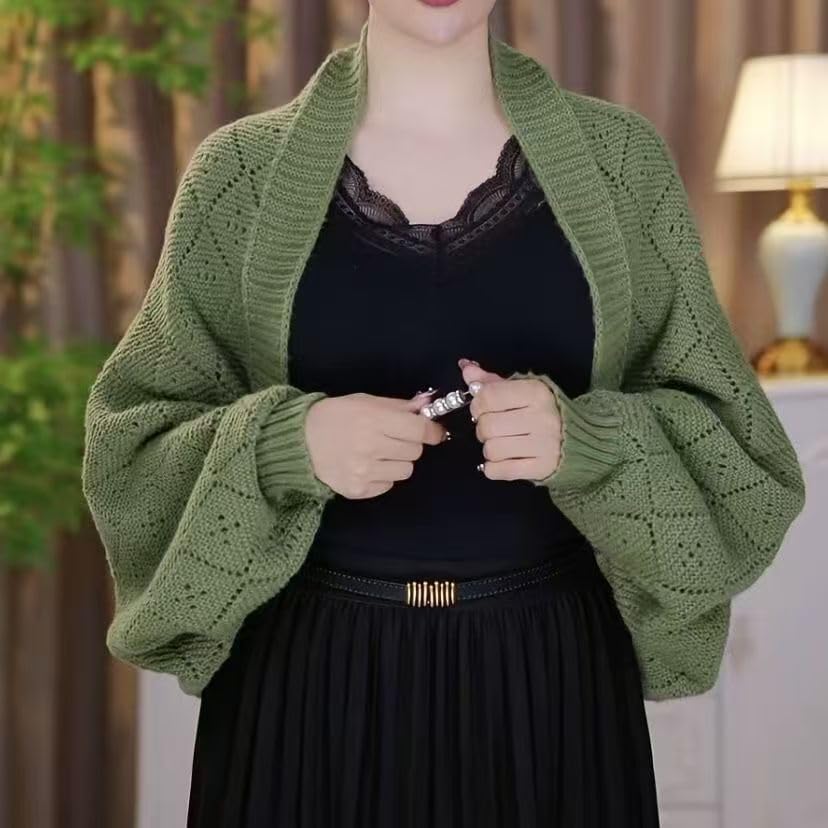 Womens Knit Shawls Wraps Poncho Capes Warm Open Front Long Sleeve Sweater Cardigan Coat Fashion Shawl Wrap Knit Shoulder Tops3