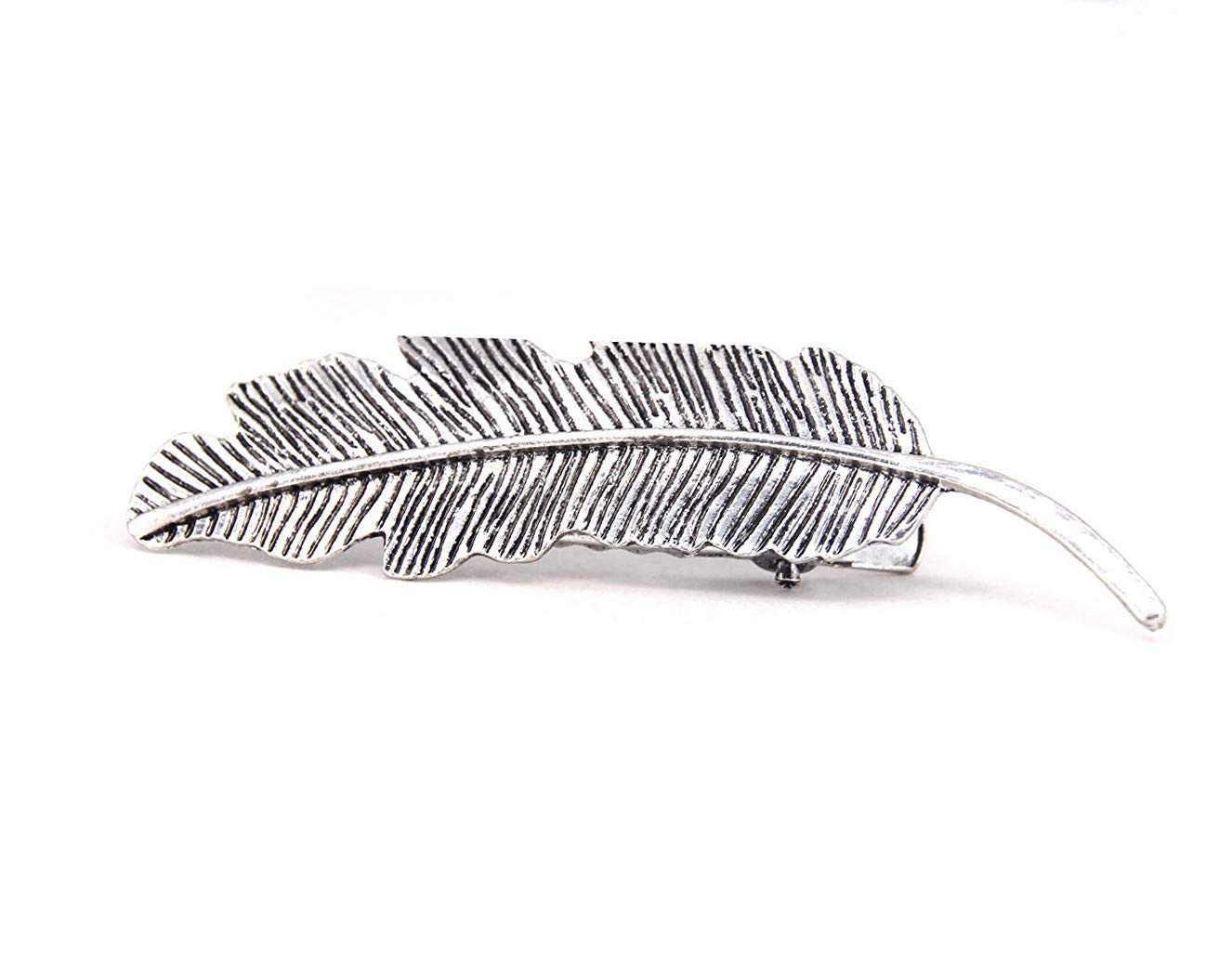 Romp Fashion Alloy Feather Leaf Design Hair Pin Clip For Girls Women - Silver (B07MXYS3GF) Amazon Price History, Amazon Price Tracker