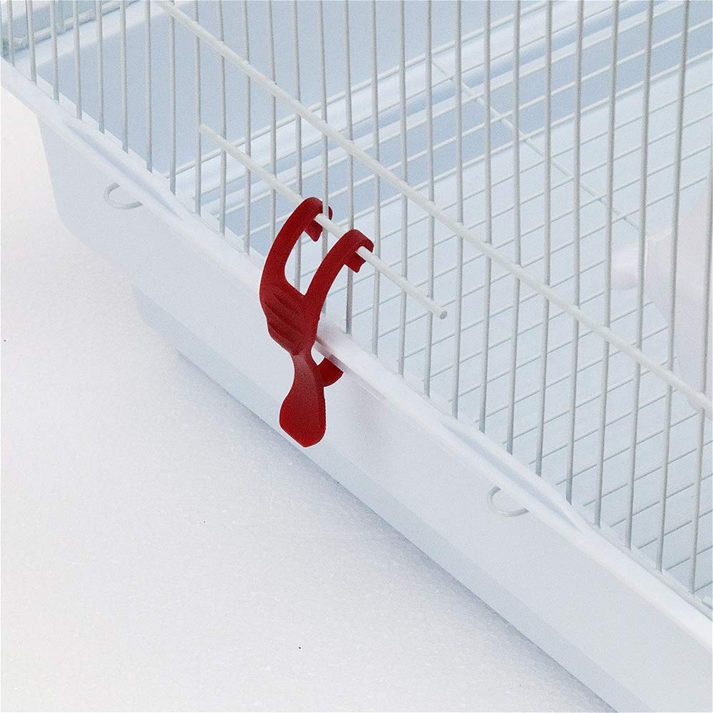 Gabbia Voliera per Uccelli Pappagalli Inseparabili Calopsite Parrocchetti con Tetto Apribile da Appendere in Metallo (46*36*92 cm (bianco))