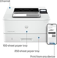 Vista 4 de HP LaserJet Pro 4001n Black & White Printer, Print, Fast speeds, Easy setup, Mobile printing, Advanced security, USB, Ethernet Connection