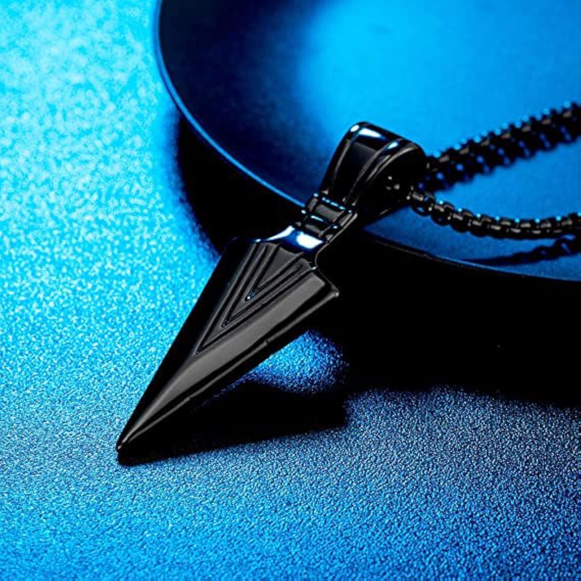 Men's Gold & Silver Black Chain Locket Necklace