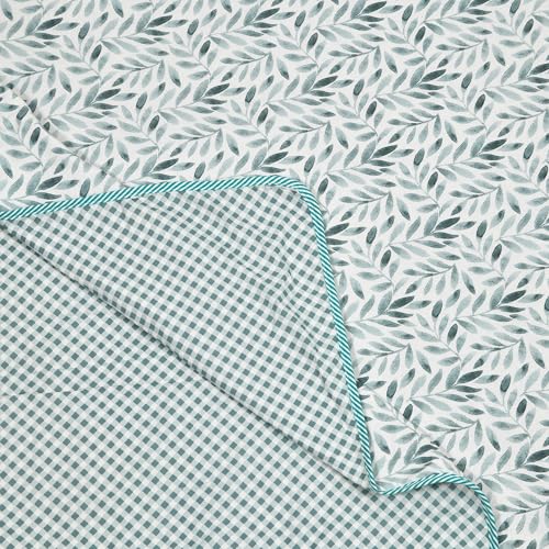 Image of Dohar Double Bed, Cotton Soft Lightweight Bed Blanket, AC Dohar, Comforter All Seasons 84 x 96 inch- (Sky Blue Mahndi, Pack of 1)
