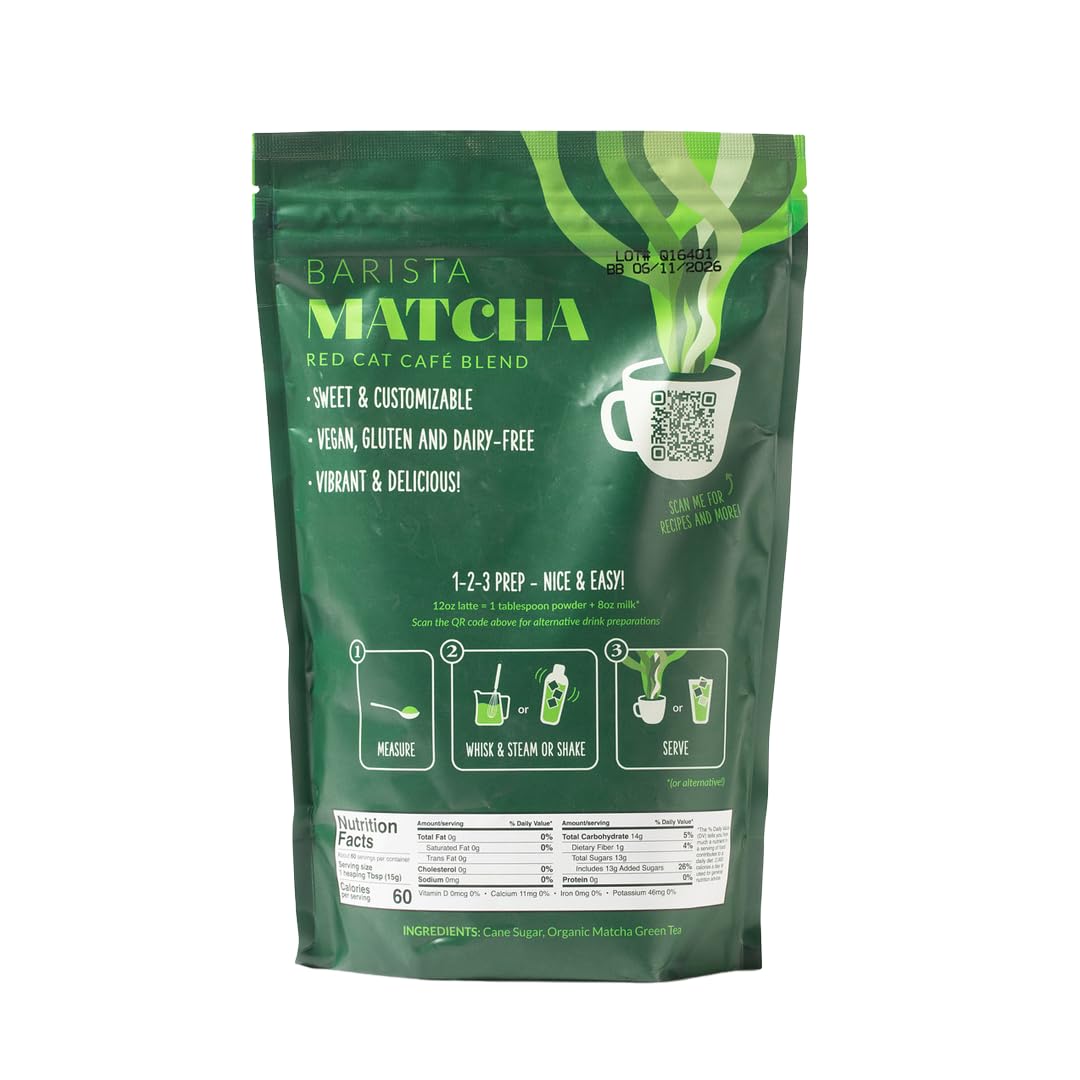 Two Leaves and a Bud Barista Matcha Sweetened Latte Blend 60 Servings Japanese Matcha Latte Powder Matcha Green — view 2