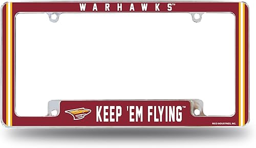 Miniatura 246 de Rico Industries NCAA Marco de matrícula estándar cromado de 12 x 6 pulgadas para automóvil, camión, SUV (escuelas L-M)