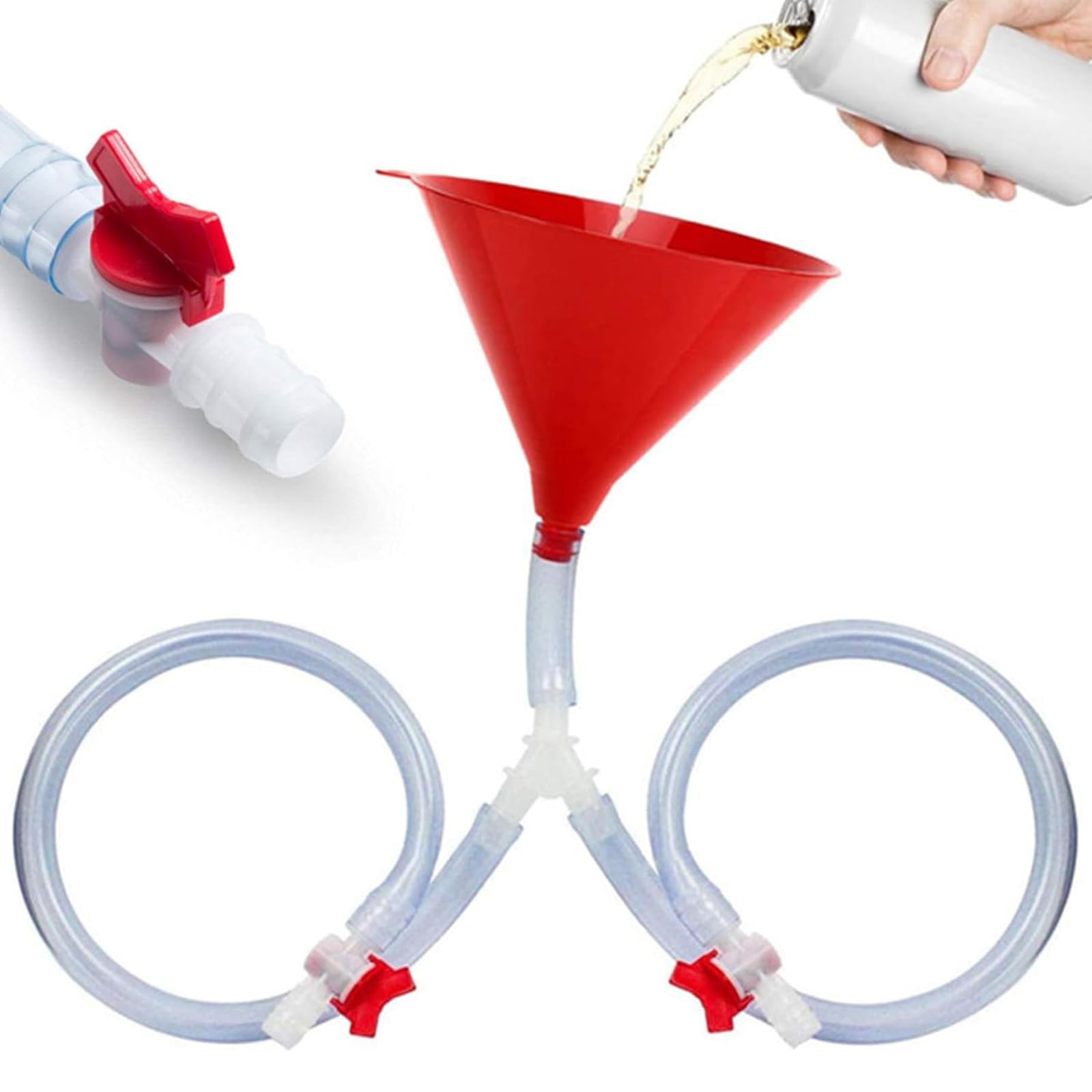 Beer Funnel con Tubo - Doppio Imbuto per Bere - Beer Funnel per Festival e Feste - Funnel Beer Bong - Large Drinking Funnel per alcolici - Beer Funnel con Tubo