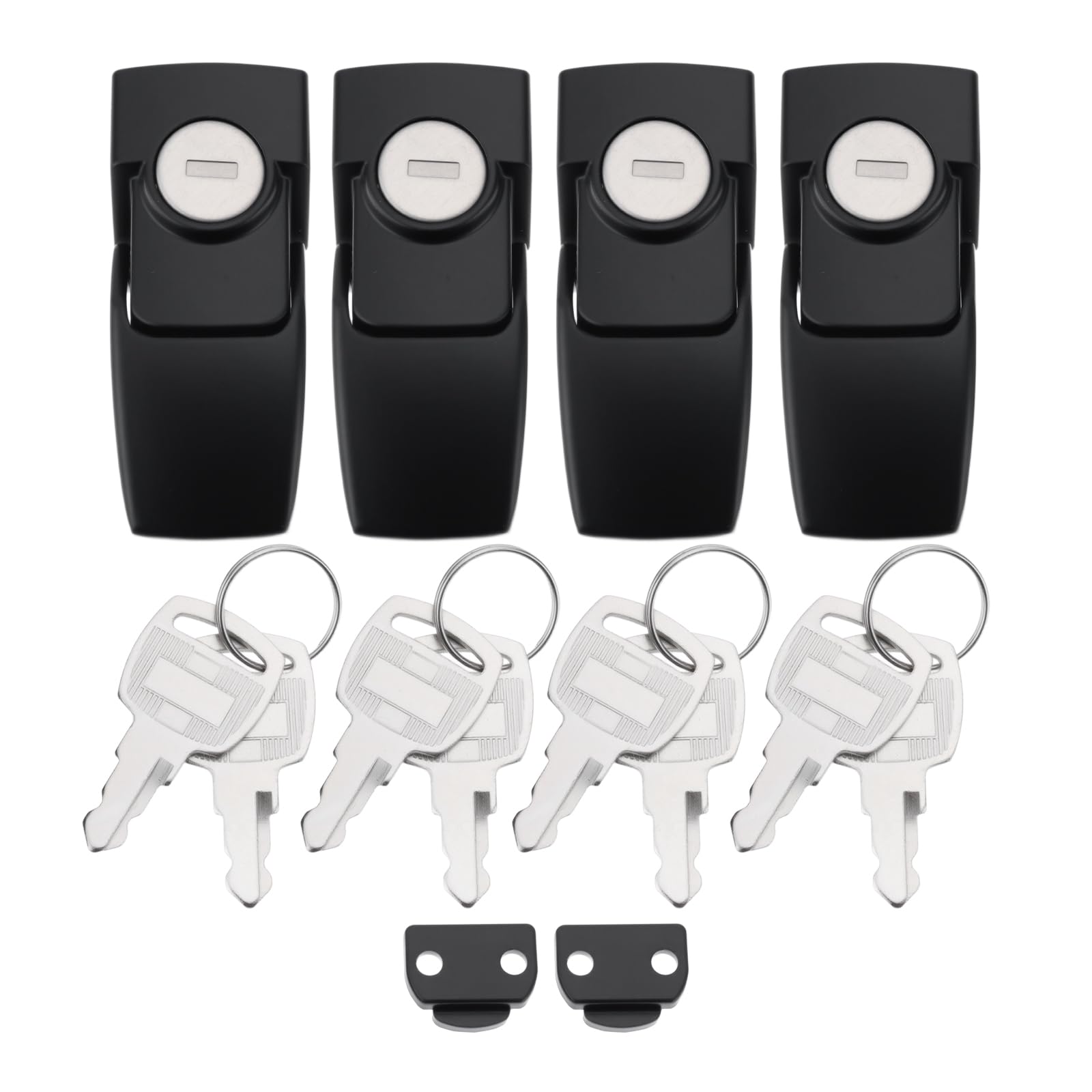 Briny River 4 Packs Zinc Alloy Hasp Latch Security Hasp for Lock Doors Drawers Cabinets Cabinets 64.5x27.6mm