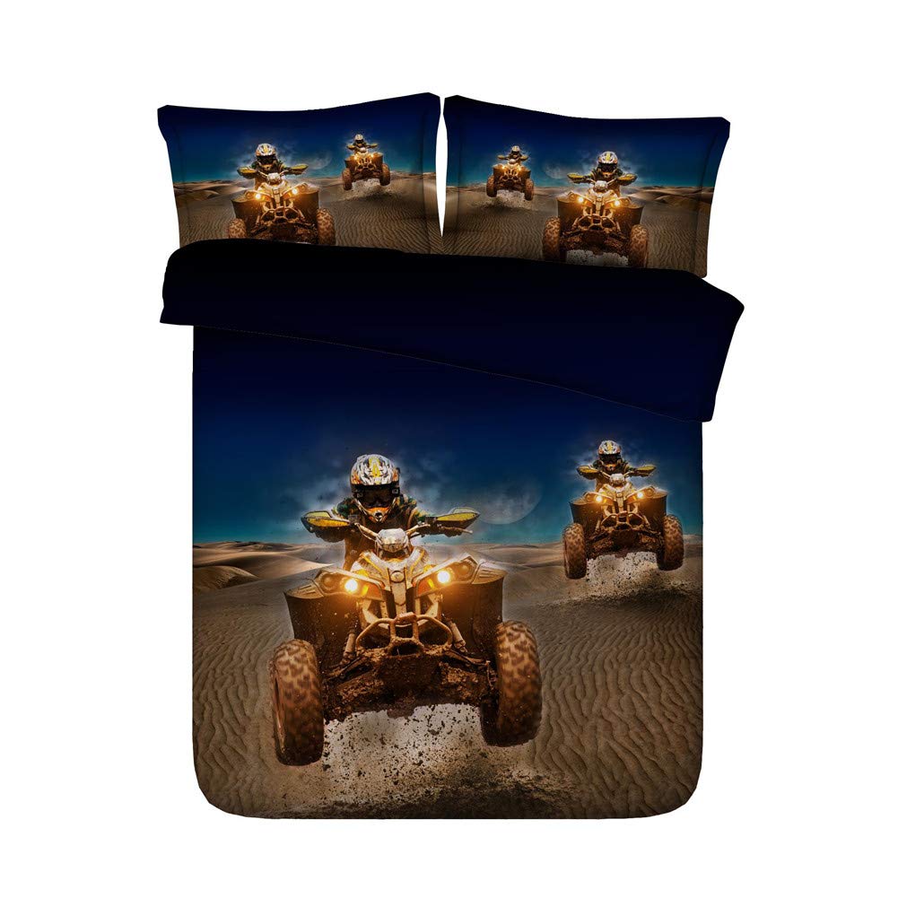 Housse de couette voiture 260x225 cm avec taies parure 3 pièces