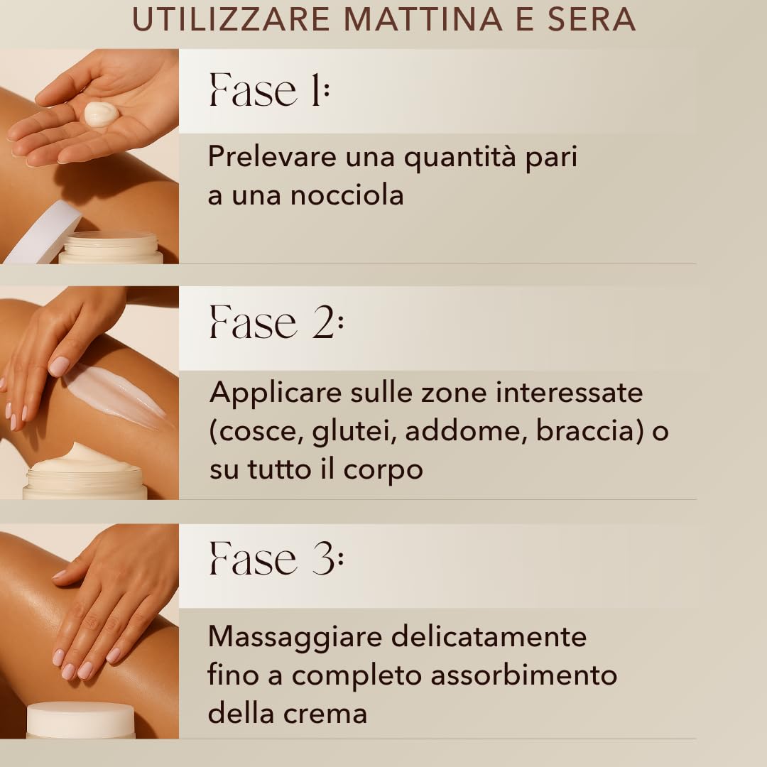 mellow NOIR Body Contour Cream 200 ml – Crema per il corpo contro la cellulite e la pelle flaccida – per contorni solidi su addome, gambe e braccia – assorbe rapidamente senza grasso – Cosmetici