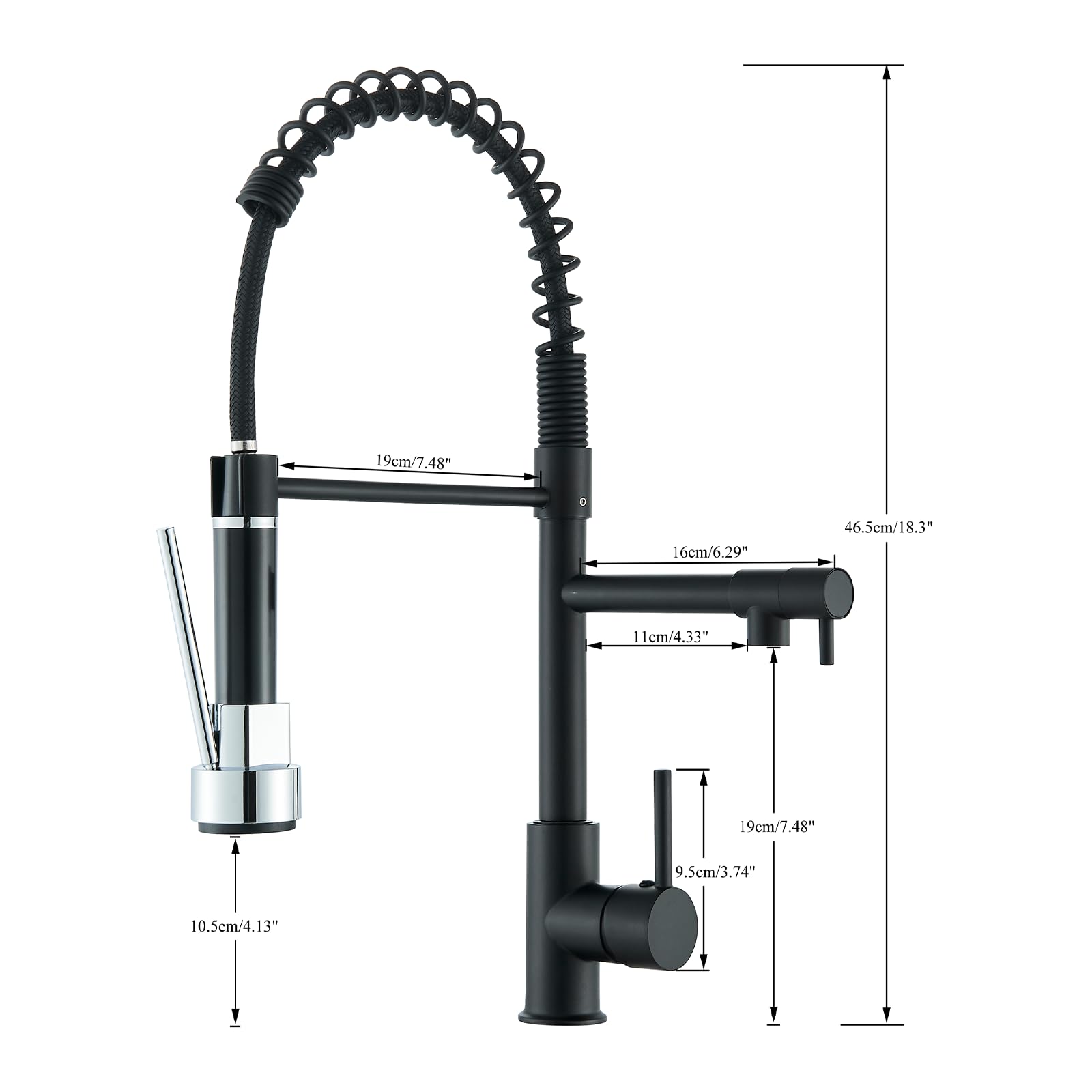 Mitigeur Cuisine OHMG - Deux Jets - Robinet avec Douchette Flexible