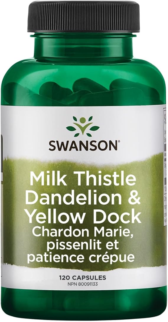 Swanson Milk thistle Dandelion & Yellow Dock, 120 Capsules Amazon.ca Health & Personal Care