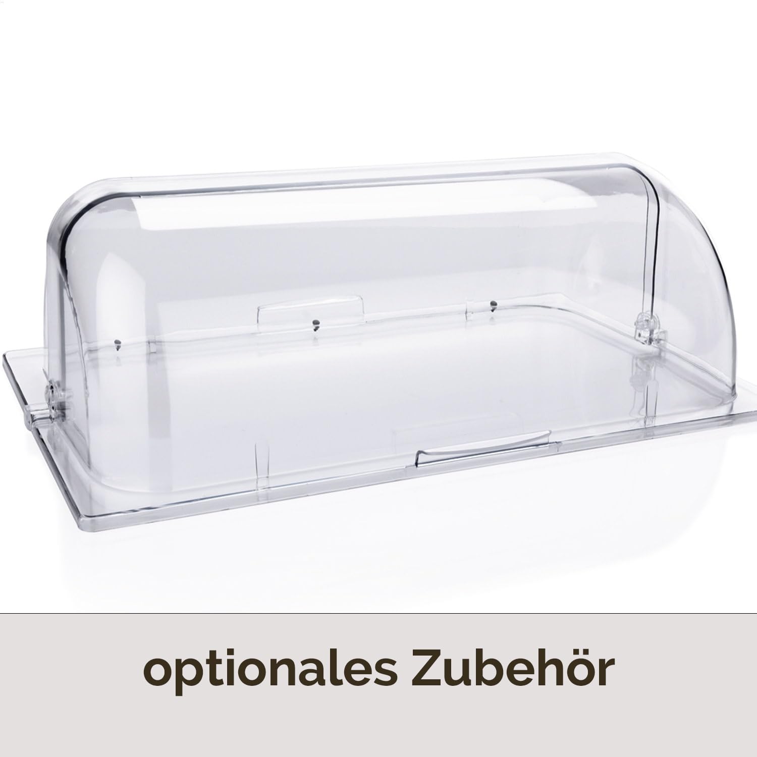 Kerafactum Piatto da portata con ciotola refrigerante, vassoio da portata 1 piastra GN, sistema di raffreddamento a buffet, 4 piatti di raffreddamento riutilizzabili in acciaio inox 18/10