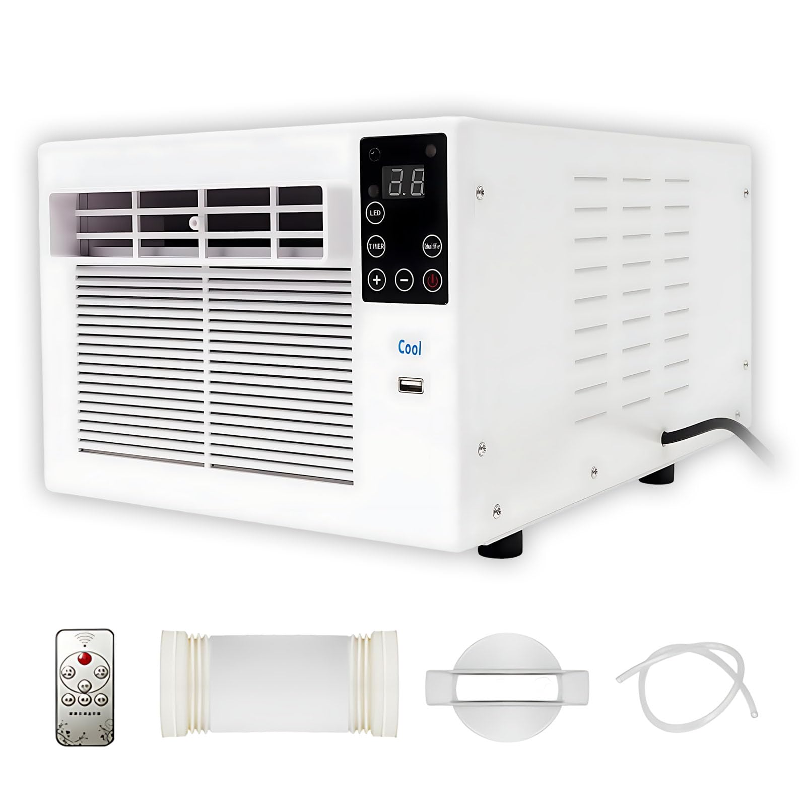 Aire Acondicionado Portátil Camping, 2700 BTU Mini Clima para Tienda de Campaña, Aire Acondicionado con Compresor Real, 280W para Camper, Van & Viaje