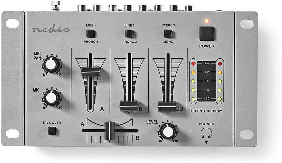 Nedis MIXD050GY DJ Mixer Front Panel