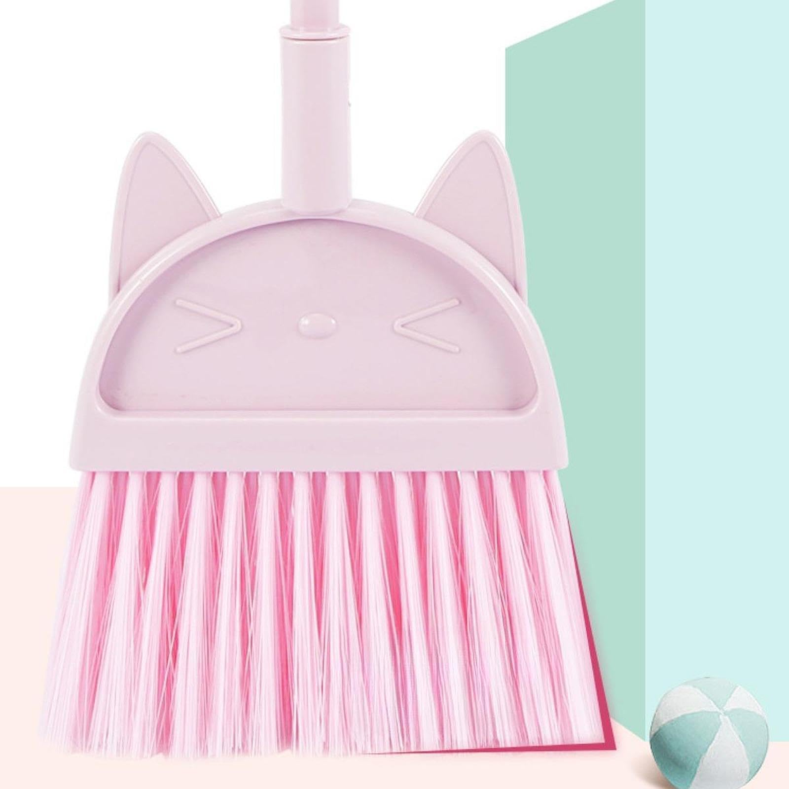 Mini Scopa con Paletta per Bambini, Strumenti per la Pulizia della casa, Piccolo aiutante per Le Pulizie domestiche per Bambini in età prescolare, Viola