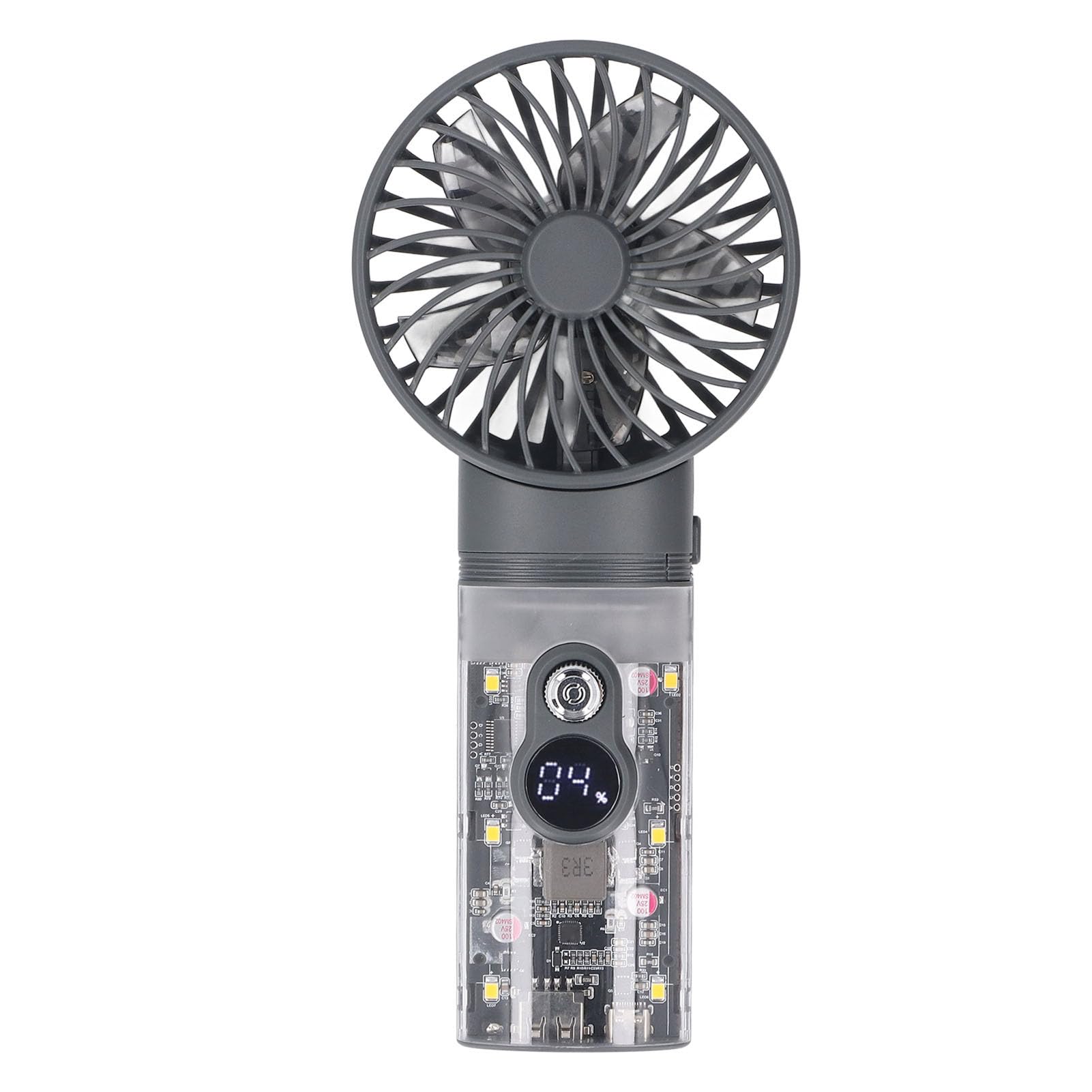 Srliya Kleines Jet-Gebläse, Mehrere Windgeschwindigkeiten, Tragbar, 2-in-1-Handheld, Elektrischer Luftreiniger, Ventilator für PC-Tastatur, Outdoor-Sportarten