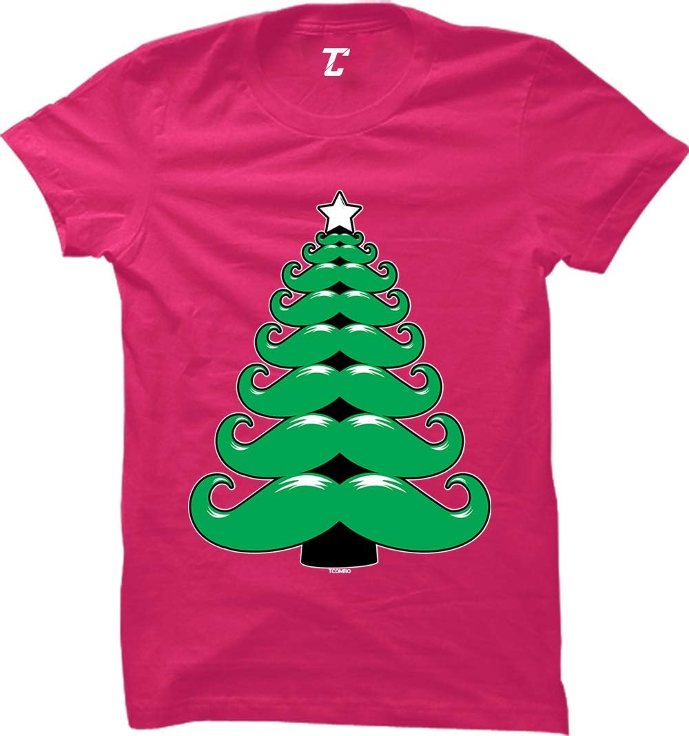 Tcombo Mustache Christmas Tree - Xmas Santa Claus Women's T-Shirt