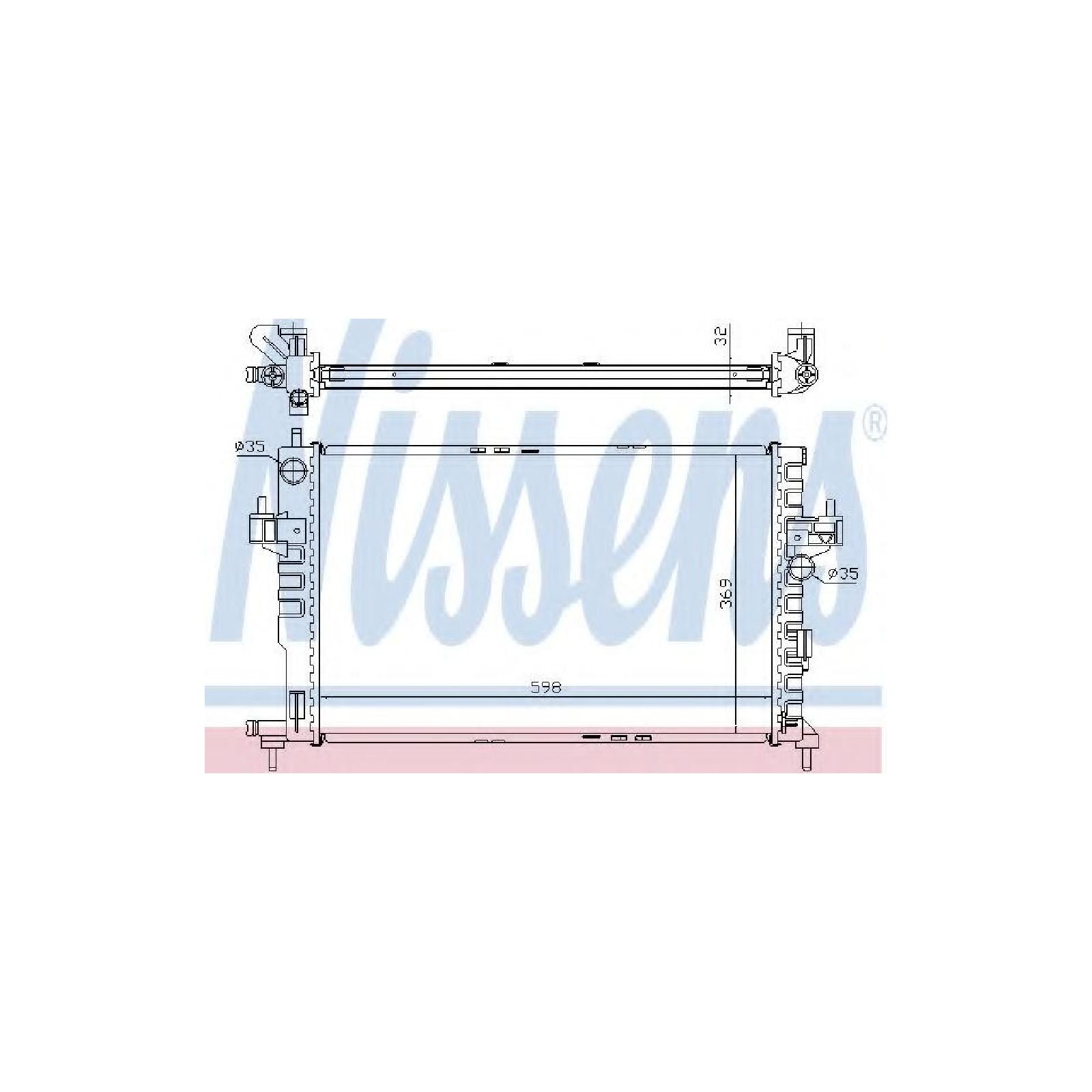 Nissens 63009A Radiatore Per Raffreddamento Del Motore-image