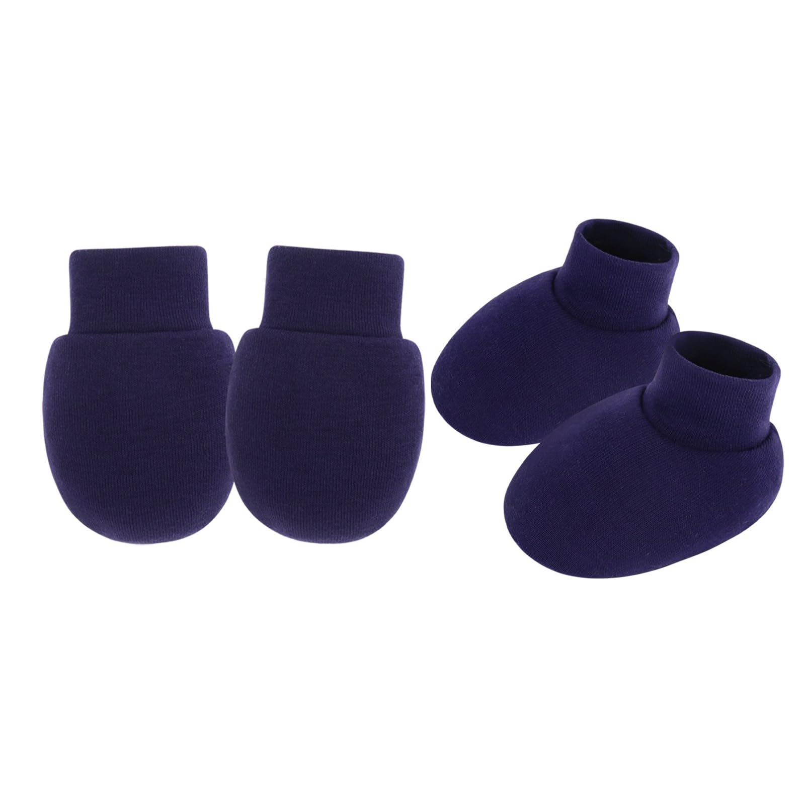 HZBB Newborns Anti Scratch Mittens and Socks Elastic Feature Cotton Baby Gloves Socks for Infant Hand & Foot Protections Soft Cotton Booties