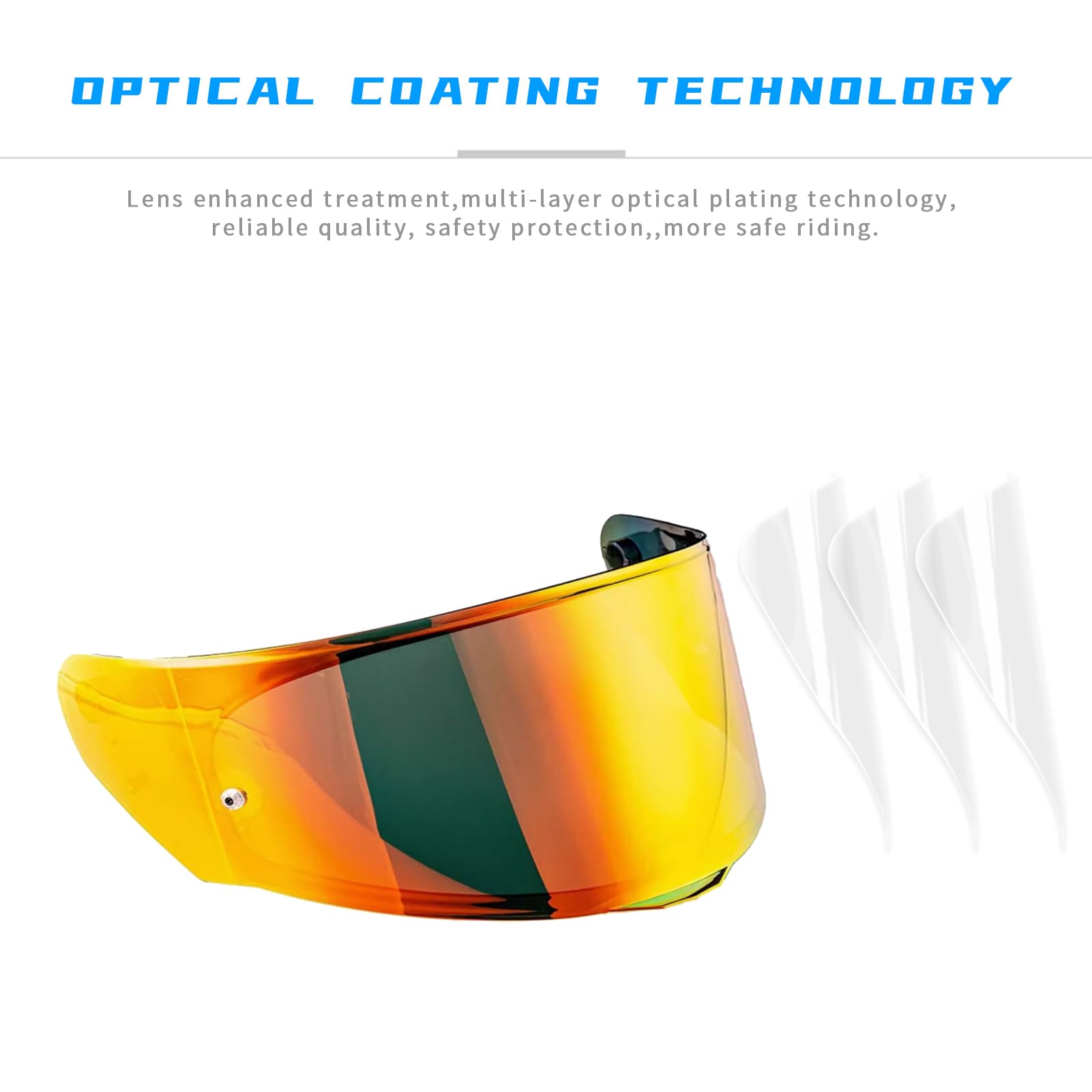 Visiera di ricambio per casco LS2, scudo esterno per caschi Ls2 (Revo Deep Red)