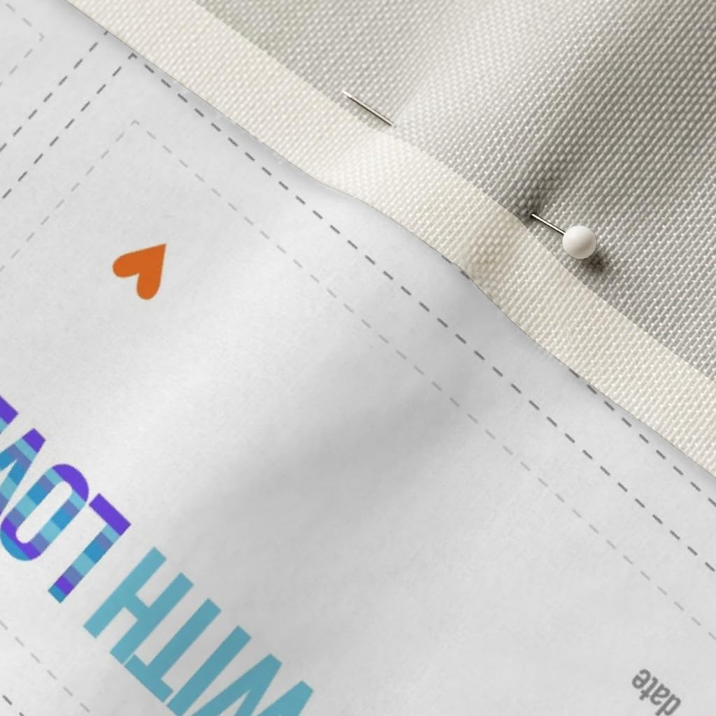 Spoonflower Fabric - Quilt & Love Label Sewing Printed on Upholstery Velvet Fabric Fat Quarter - Upholstery Home Decor Bottomweight Apparel