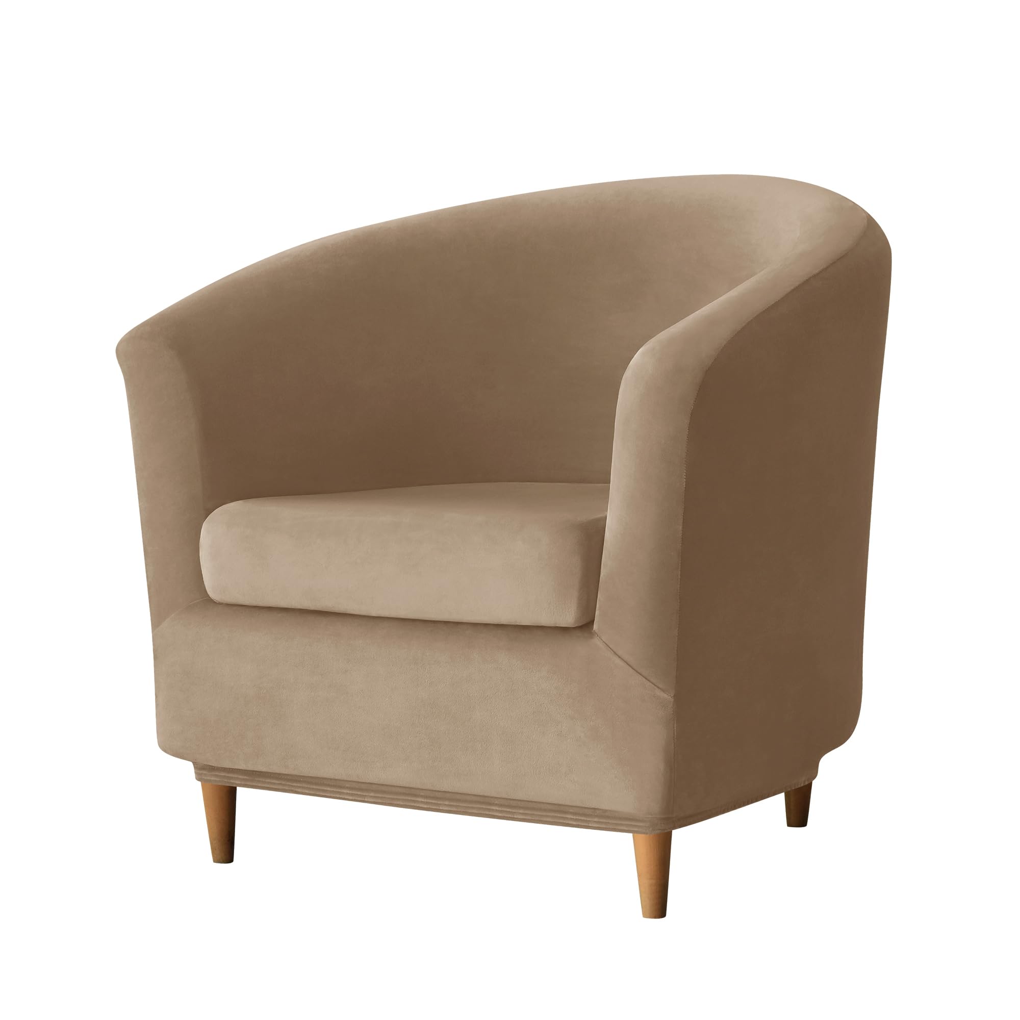 Deisy Dee 2 Piece Velvet Club Chair Slipcover