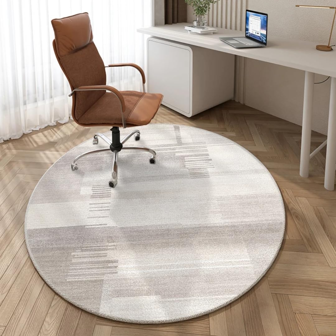 Tapis de salon lavable et rond pour un coin lecture chaleureux et doux