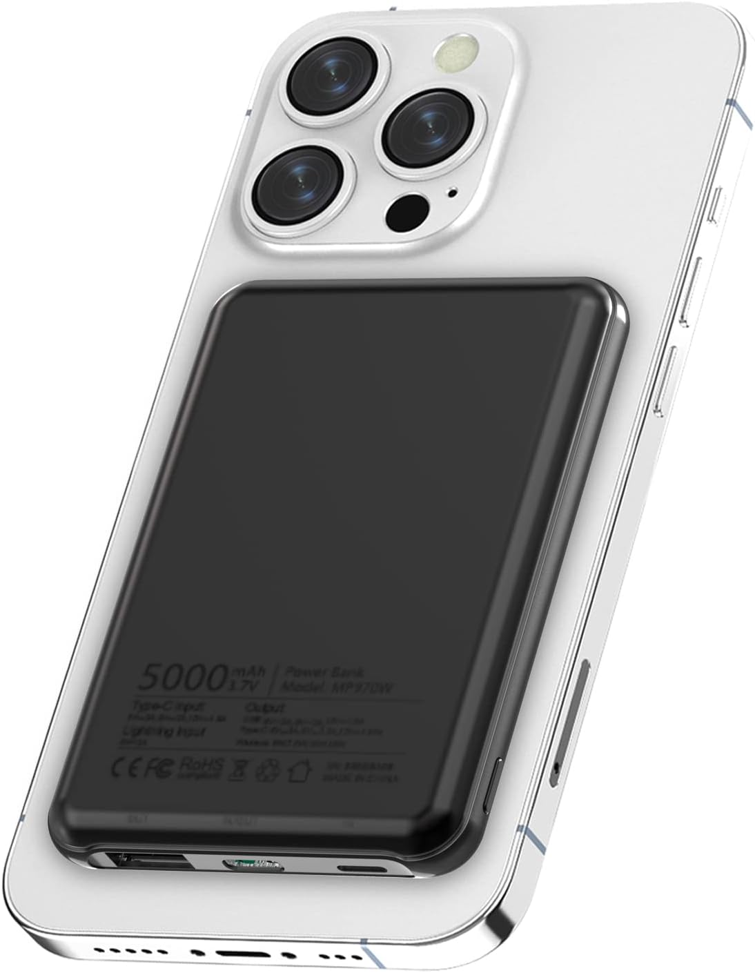 Power Bank, KOOSEED 5000mAh Slim & Mini Wireless Portable