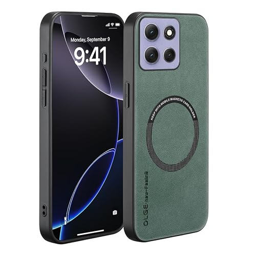 �Ή��@�� for Motorola Moto G86 �g�уP�[�X,PU���U�[���A�X�����ȑϏՌ��X�}�z�P�[�X Green