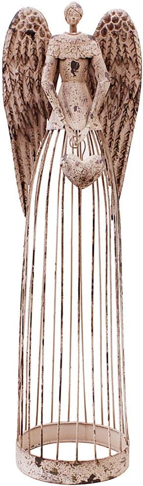 Morning View Metal Praying Angel Garden Statue Decor for Yard Art Outdoor Standing Large Angel Decorations Antique Patio Patio Lawn Holiday Christmas 18 Inches Tall