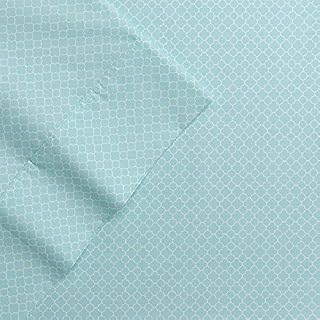 The Big One Percale Sheet Set (King, Blue Trellis), 275 Thread Count, 4PC