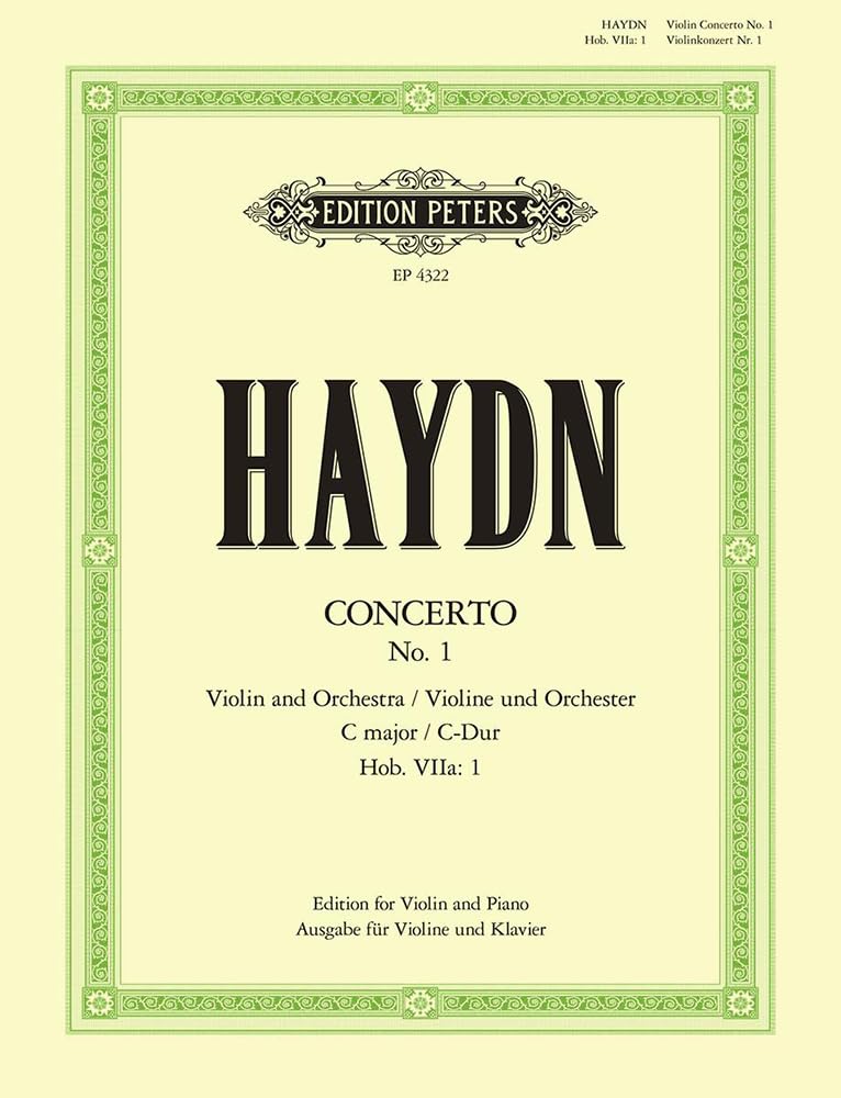 Haydn: Violin Concerto in C Major, Hob. VIIa:1 (Solo Part with Piano Reduction)