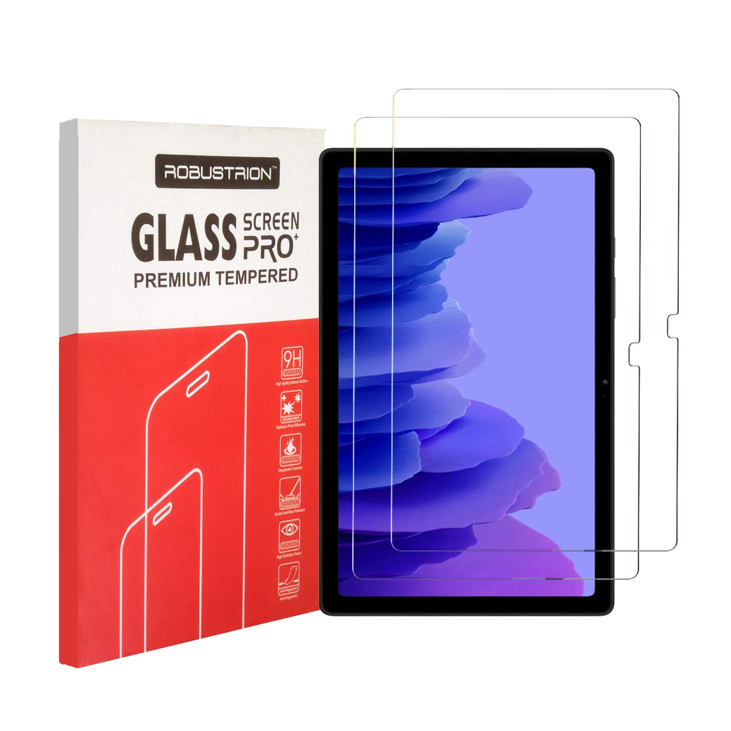 Robustrion Pack of 2 [Anti-Scratch] & [Smudge Proof] [Bubble Free] Premium Tempered Glass Screen Protector for Samsung Tab A7 10.4 inch 2020 [SM-T500/T505/T507] (B08HY7GLVL) Amazon Price History, Amazon Price Tracker