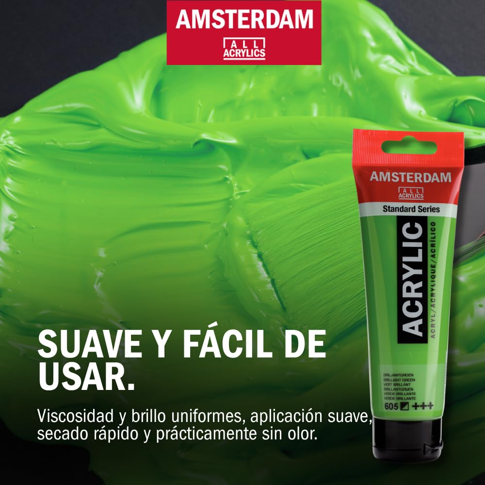 Amsterdam Set de pintura acrílica tonos de gris, 6 x 20 ml | pigmentos de, colores versátiles, resistentes a la luz, fórmula duradera
