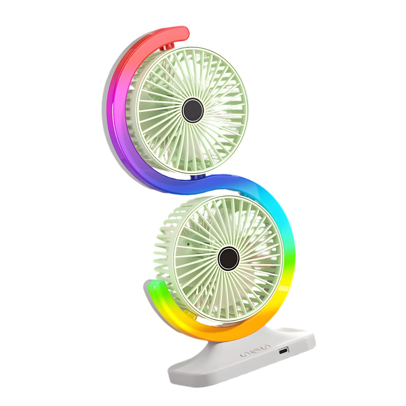 NRVTRE Portable Rechargeable Fan Featuring 1800mAh Battery Flexible Position 5 Levels Gaming Fan