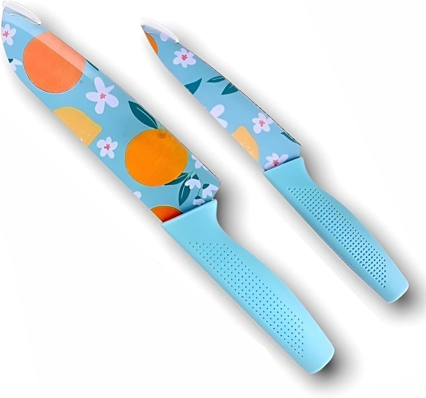 Carrot Kitchen Knife Stainless Steel 2 Pieces Professional Knife Set with Color Printing and Non-Slip Handle (Multi Color Printed)