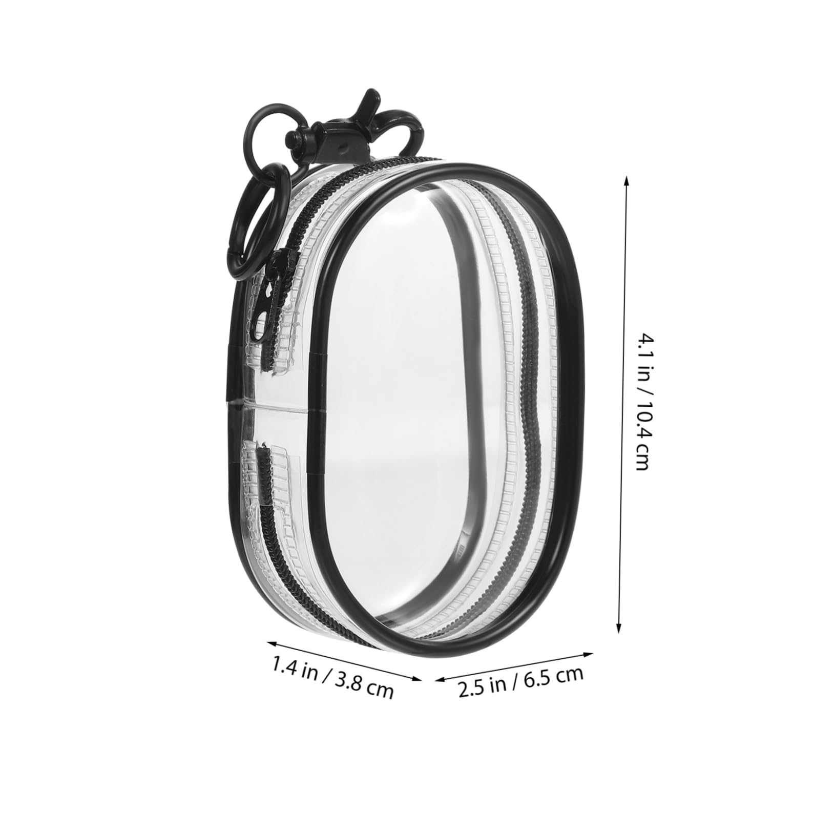 MUSISALY 4pcs Clear Figure Display Bags with Keychain Attachment Zipper Doll Storage Pouches Small Transparent Bags for Dolls and Figurines Convenient and Display Cases