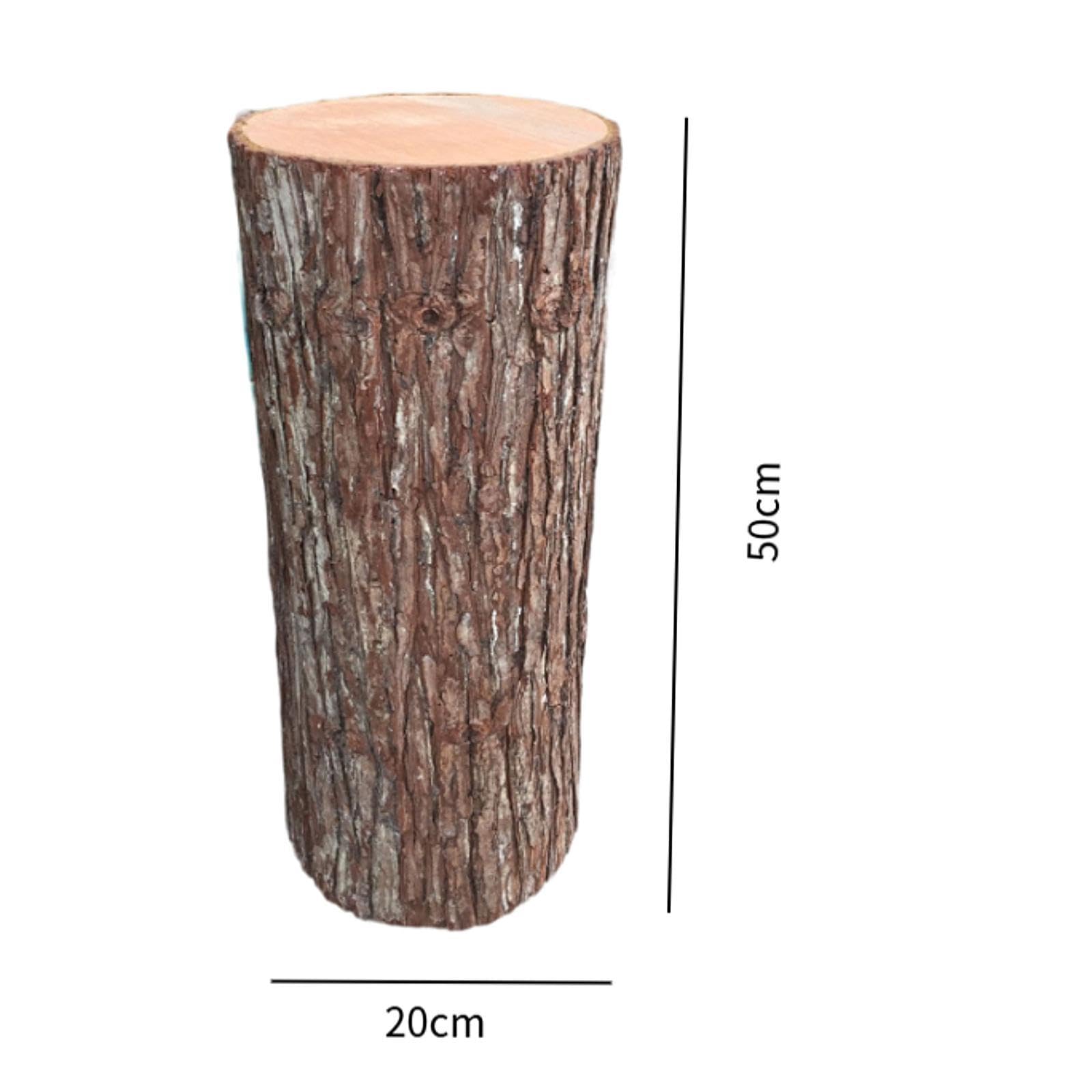 Sockel Aus Holz, Zylindrischer Präsentationsständer, Massiver Zylinderfuß Aus Holz Zur Präsentation von Kuchen Und Blumen, Geeignet für Feierlichkeite, 20cmx50cm
