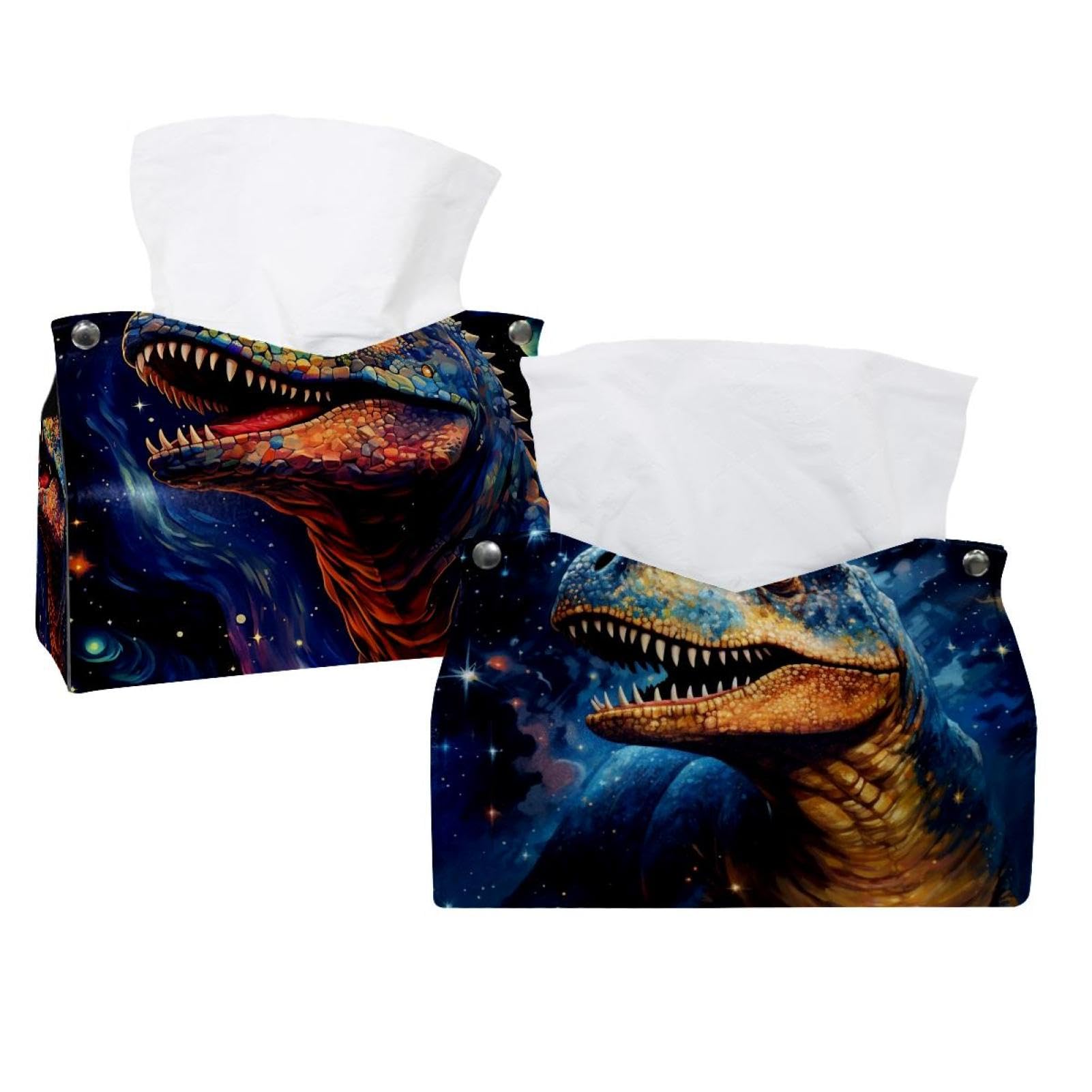 Boîte à mouchoirs en cuir dinosaure pour stopper le carton humide