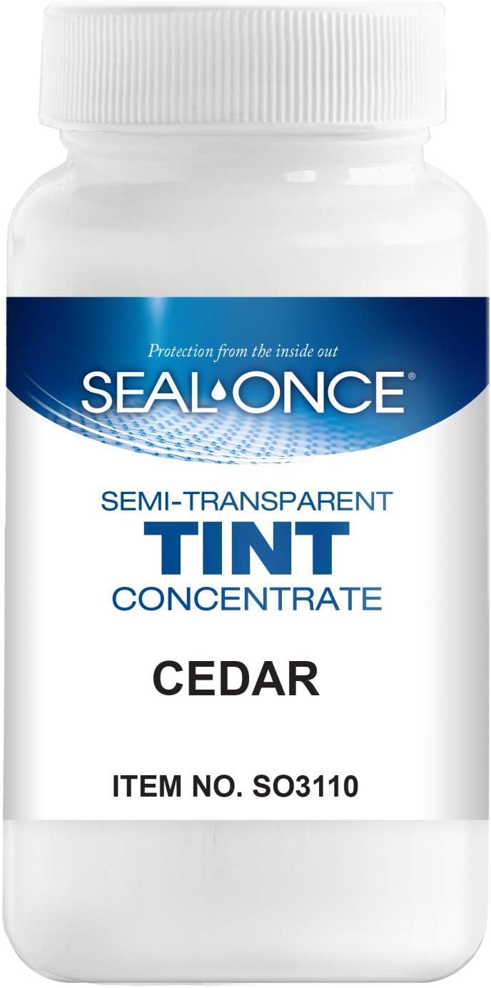 Seal-Once Semi-Transparent Color Tints - Cedar Liquid Wood Treatment - Multi-Surface Concentrate in a Bottle