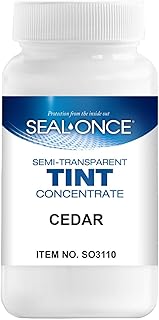 Seal-Once Semi-Transparent Color Tints - Cedar Liquid Wood Treatment - Multi-Surface Concentrate in a Bottle