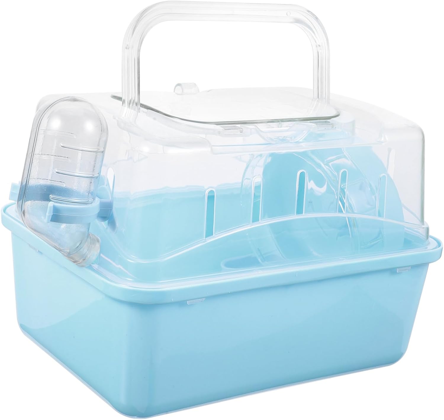 Portable Small Animal Carrier Cage with Travel Hamster Cage for Dwarf Hamsters Gerbils and Other Small Pets Includes Water Bottle and Food Bowl