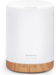 InnoGear 300ml Essential Oil Diffuser: 5-in-1 Ultrasonic Aromatherapy Humidifier with Timer, Night Light & Auto-Off, Yellow
