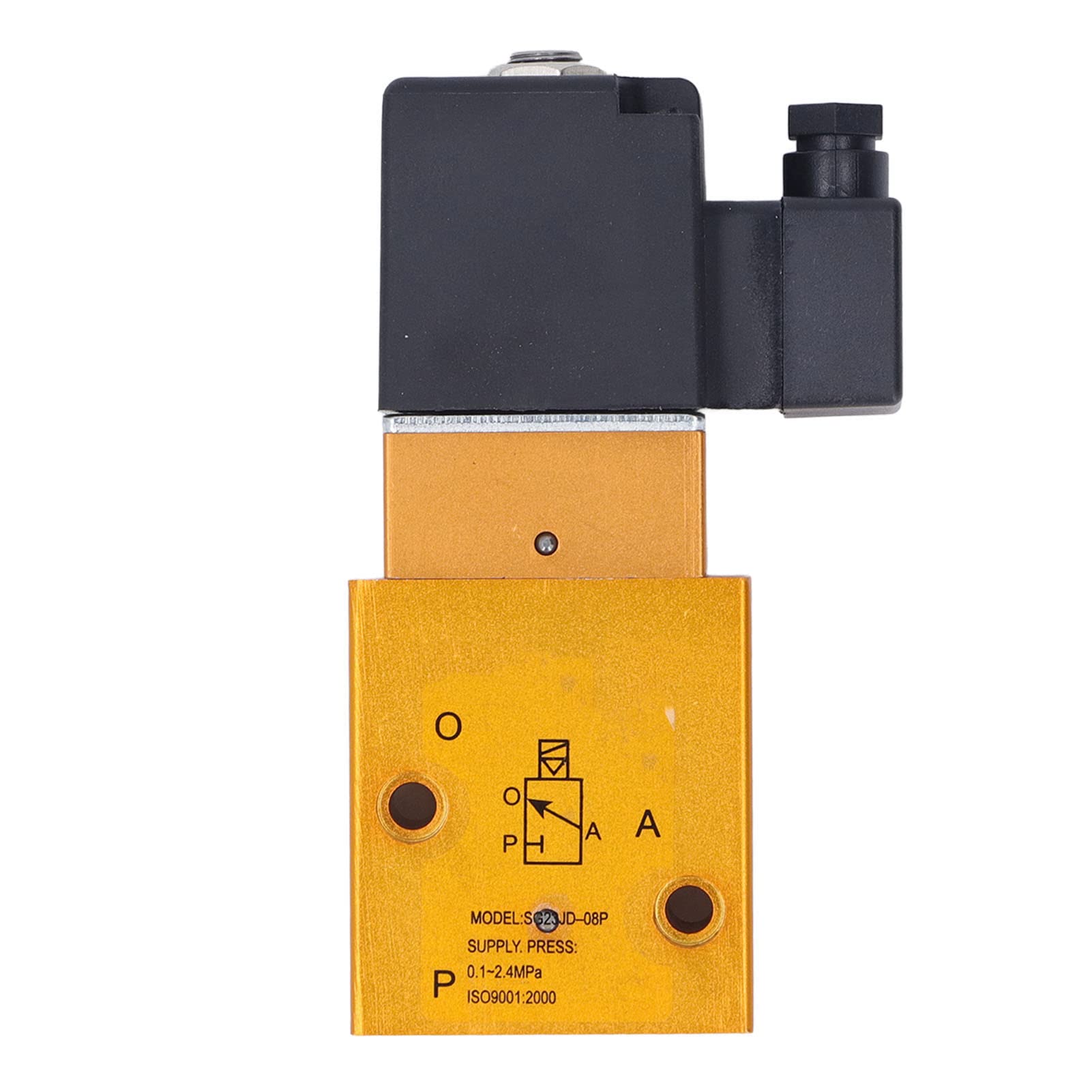 3 Way 2 Position Solenoid Valve, G1/4in High Pressure Shut Off for Pneumatic Machine