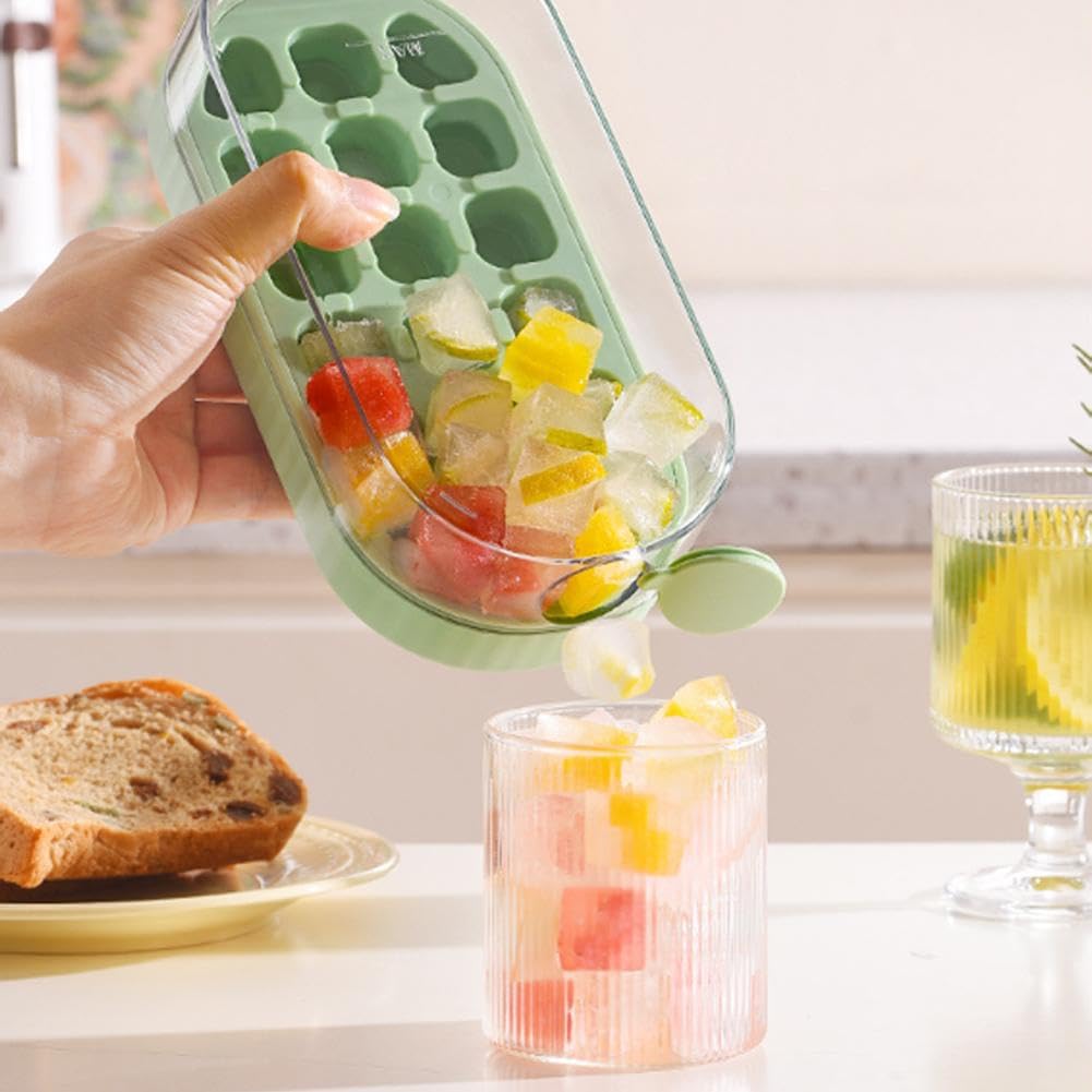 Eiswürfelflasche & Maker Tablett, 2 in 1 Wasserflasche mit Strohhalm & Deckel für Zuhause, Küche, Reisen, Outdoor, Camping, Wandern, Picknick, Party & Fitnessstudio, perfekt für kalte Getränke