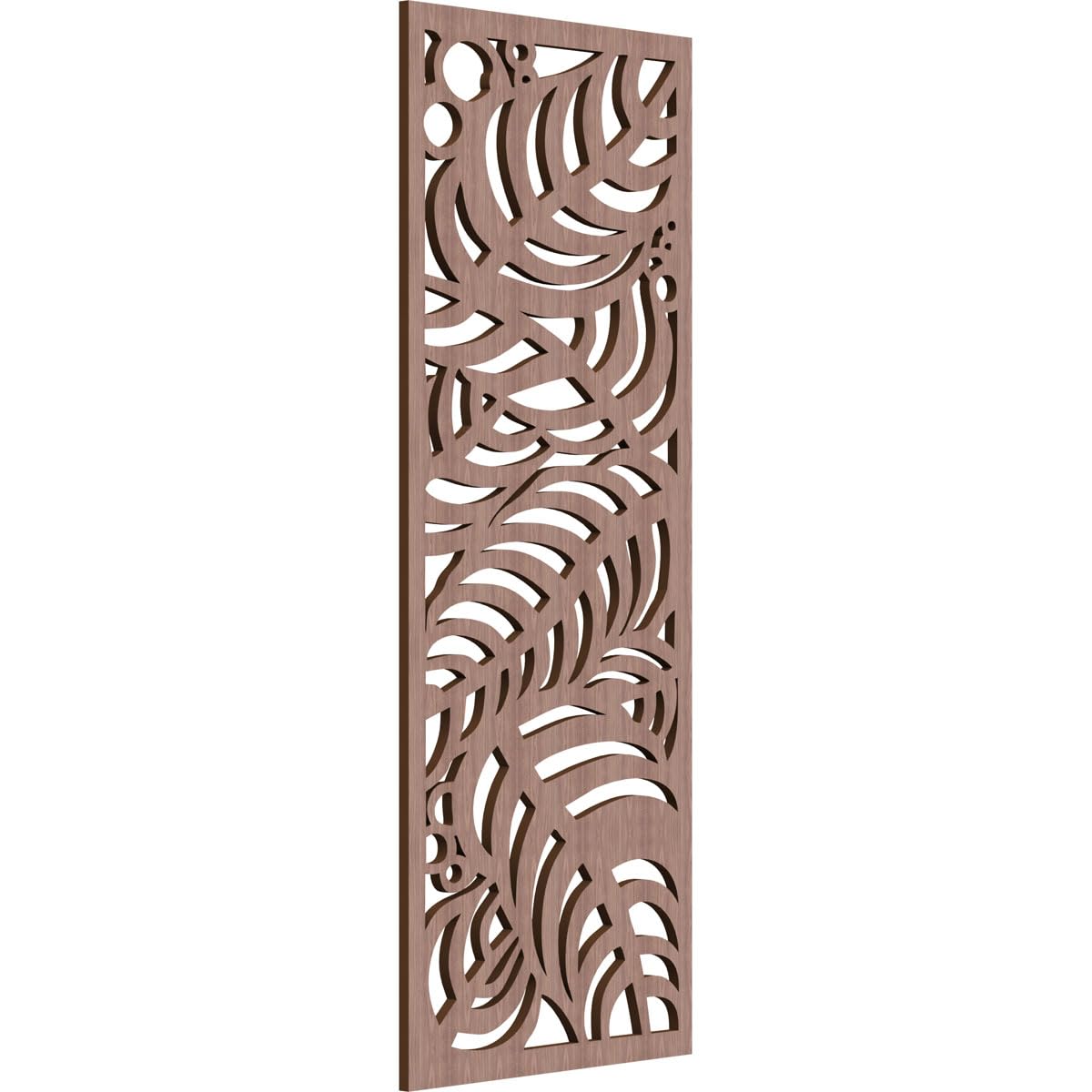 Mills Decorative Pierced Fretwork Wood Wall Panels, 15 3/8"W x 39 3/8"H x 3/8"T, Walnut