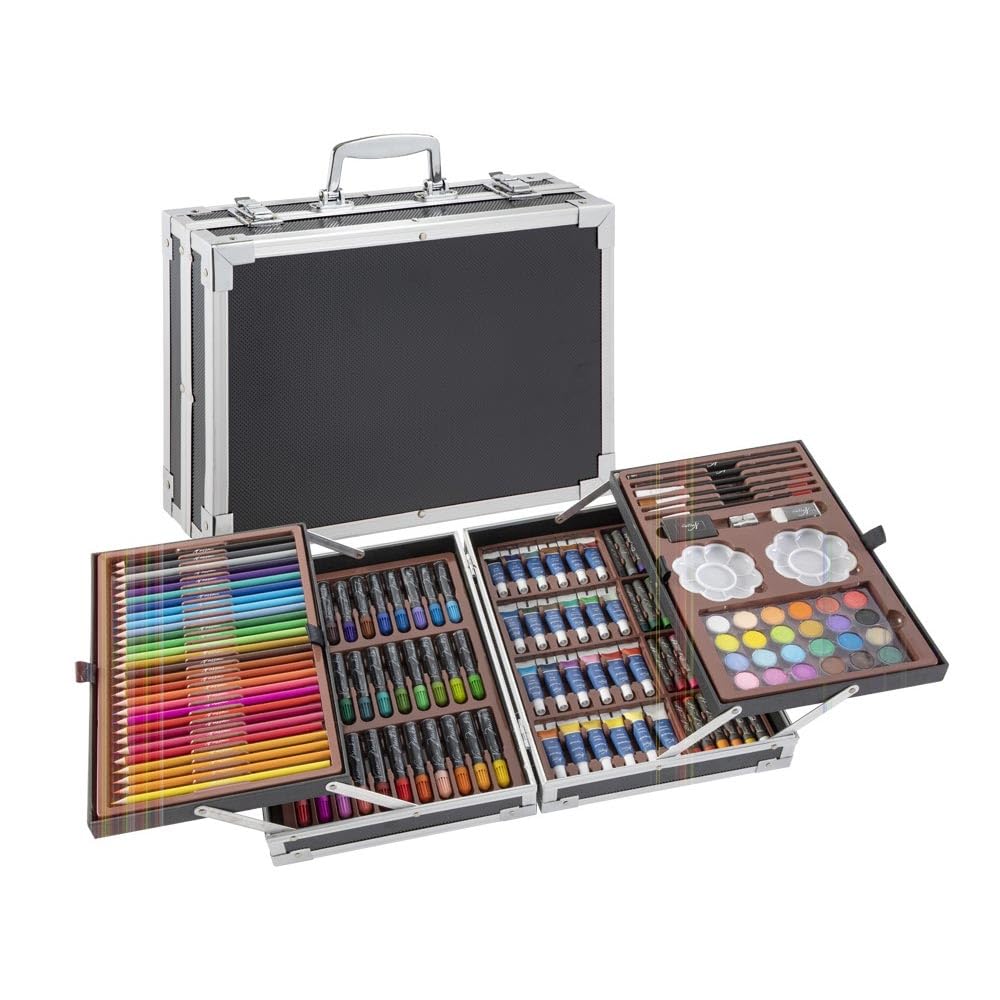 VAN NASSAU FINE ART 145-Piece Art Drawing Box, Metal Storage Case, Creativity Box for Children and Adults - Image 4
