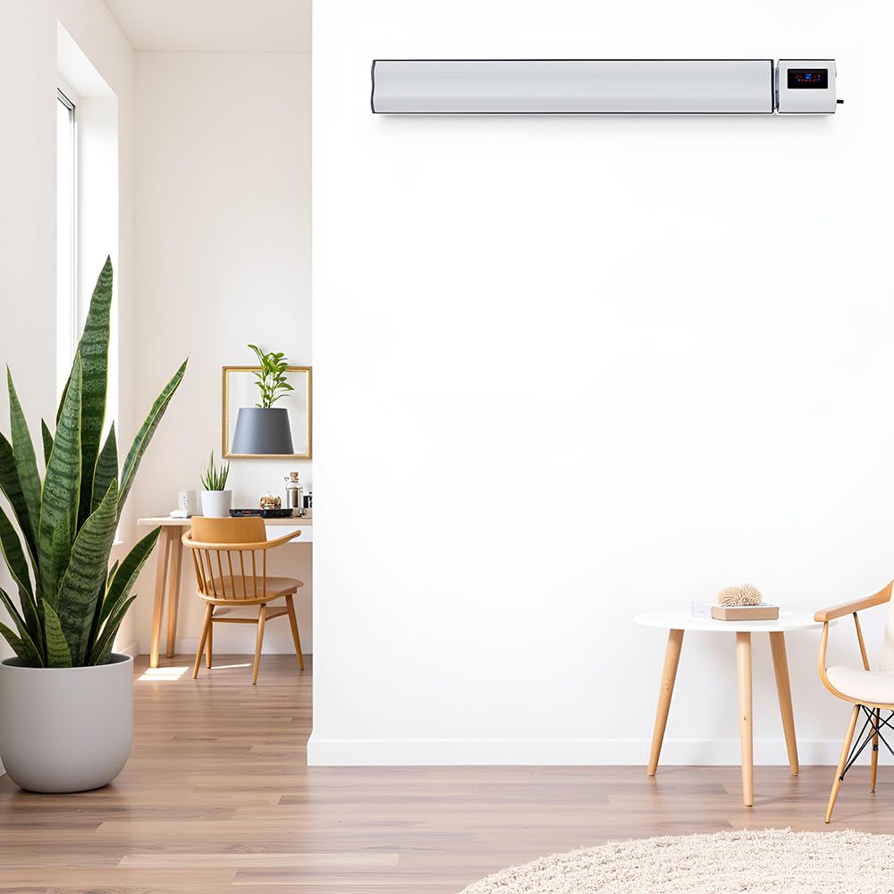 Grzejnik elektryczny ElectricSun 1200-600W biały, z WiFi aplikacja, 94x15cm